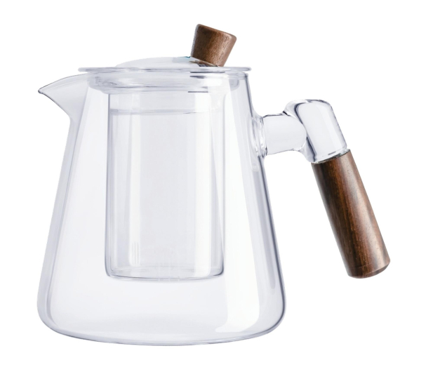 Altom Dzbanek szklany z zaparzaczem 550 ml drewniana rączka - 1611187 - zdjęcie